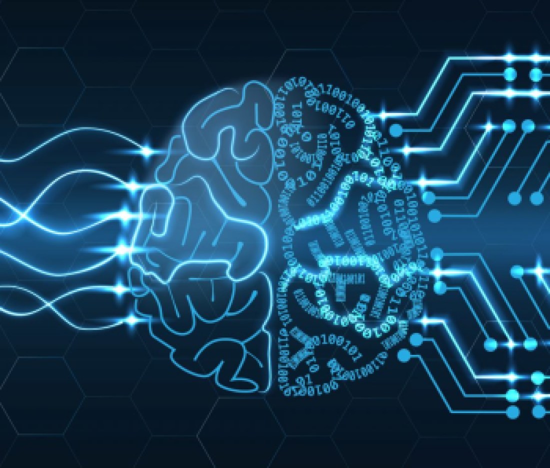 Wired brain illustration - next step to artificial intelligence